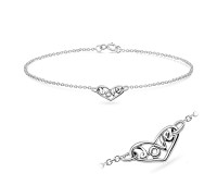 Heart and Love Silver Bracelet BRS-10